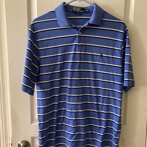 Polo Ralph Lauren Blue and White Striped Polo